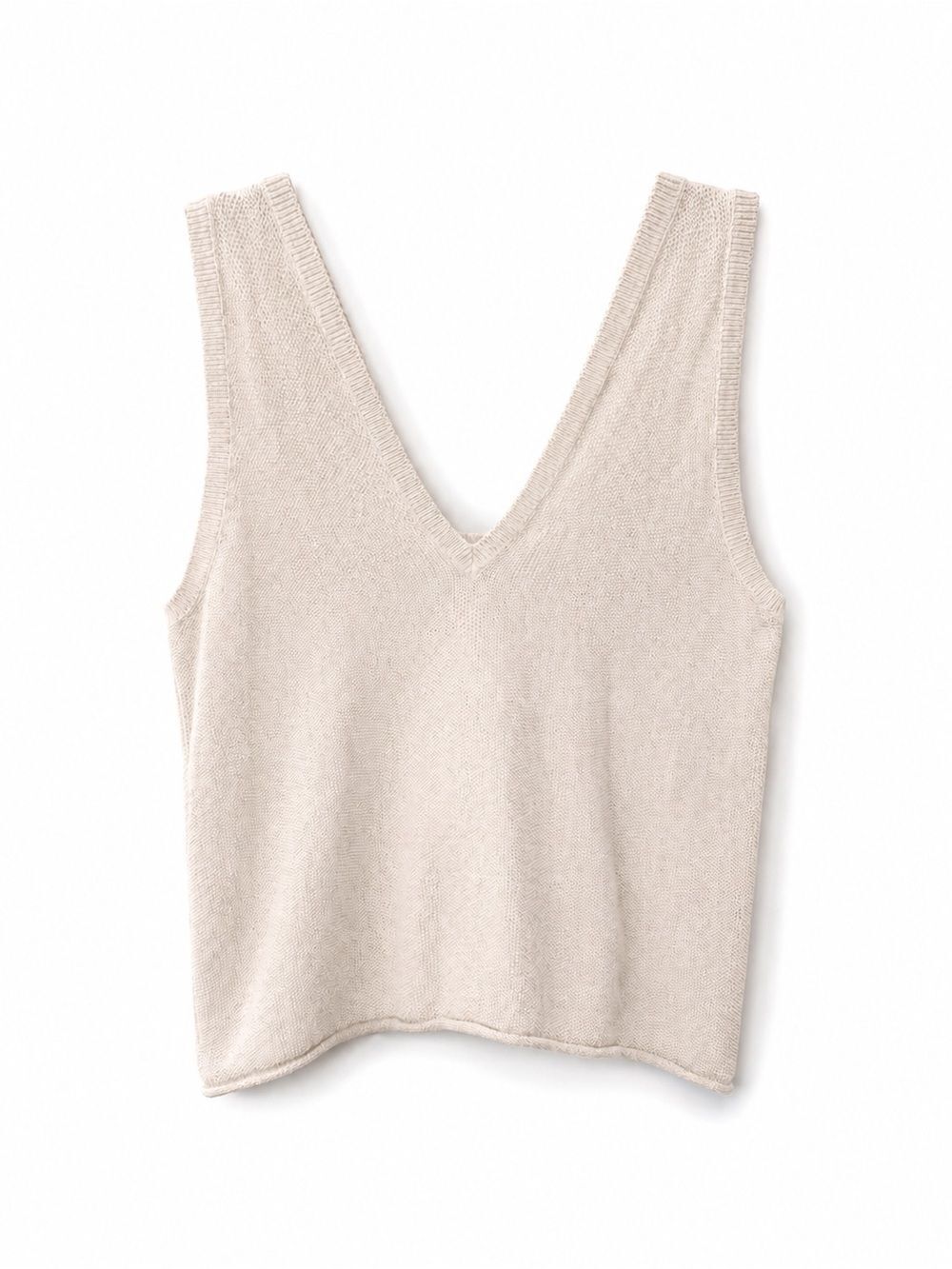 Free People Beach (FP Beach) Kieran Knit Top - XS - Cream/Oatmeal Sweater Tank